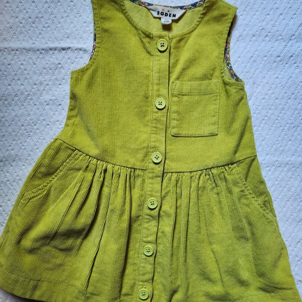 Corduroy pinafore dress